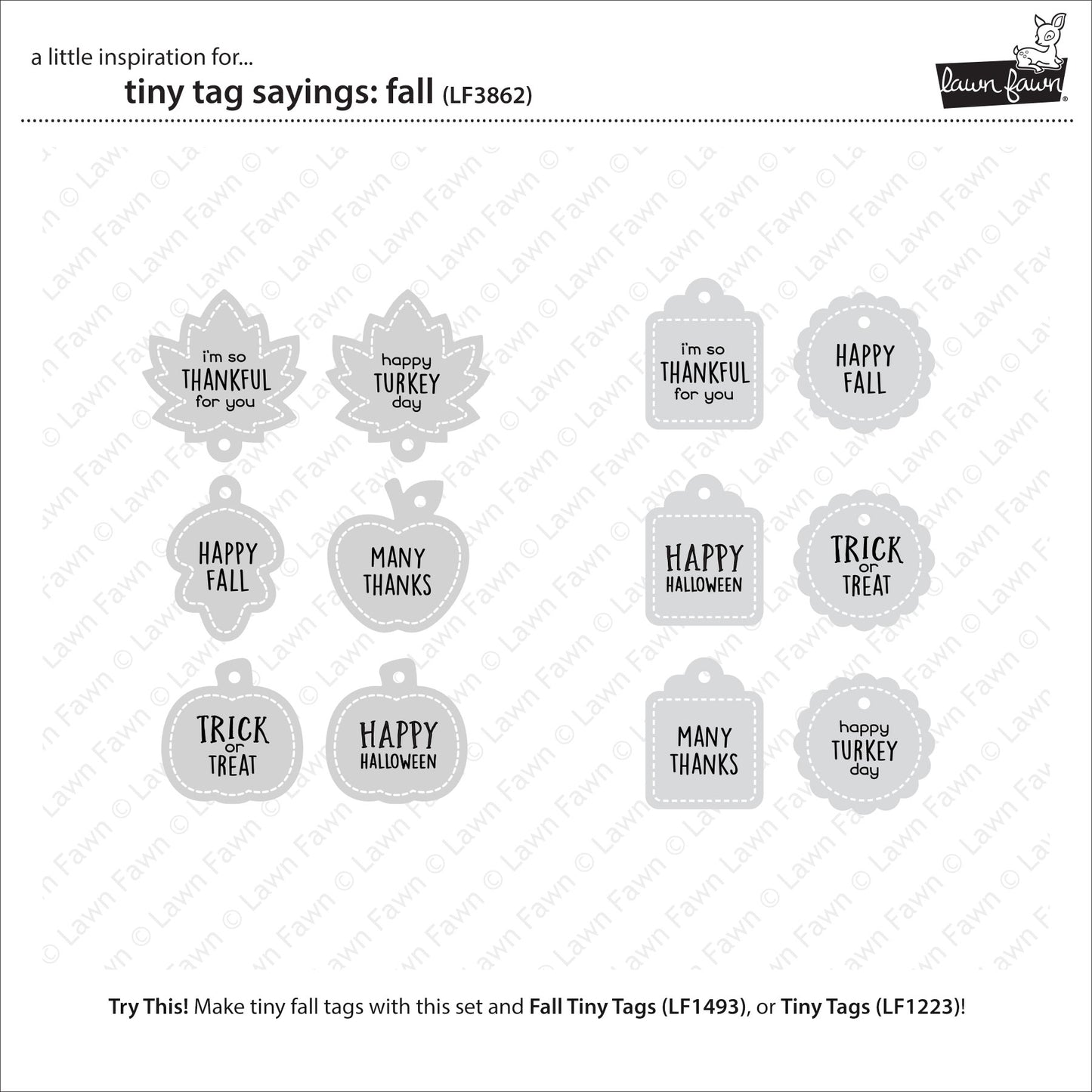 Lawn Fawn tiny tag sayings: fall