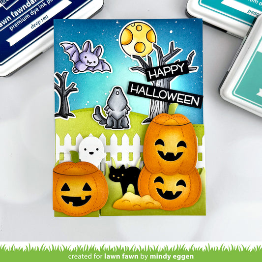 Lawn Fawn knock knock, who's there? rectangle door add-on