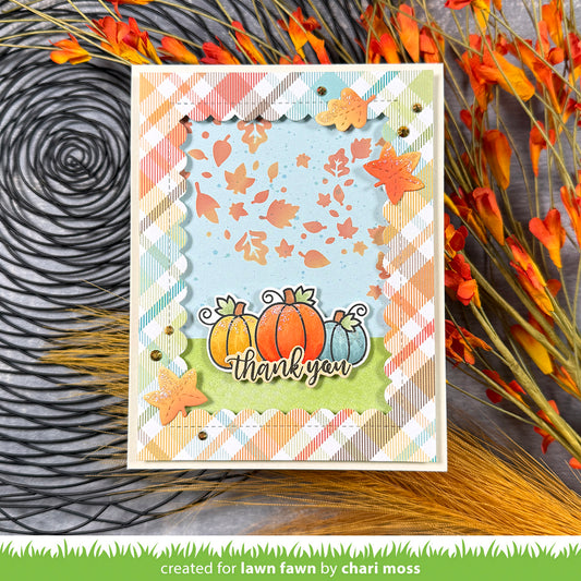 Lawn Fawn autumn breeze stencil