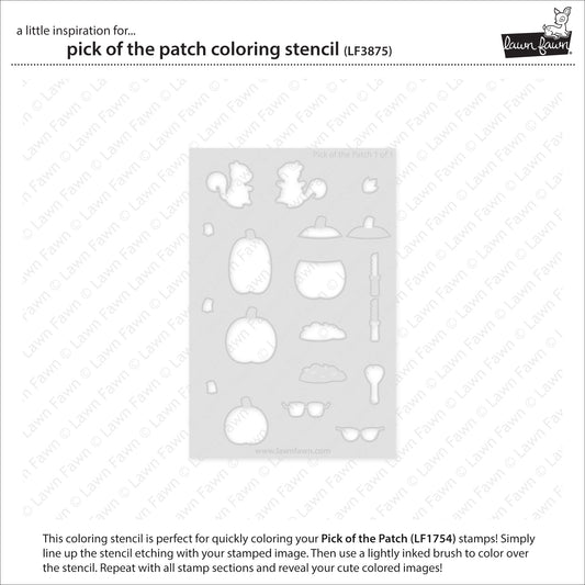 Lawn Fawn pick of the patch coloring stencil