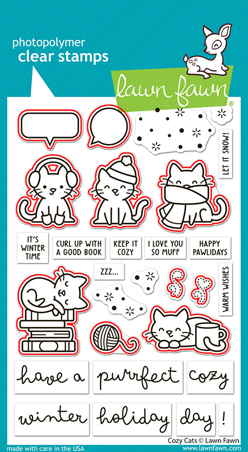 Lawn Fawn cozy cats lawn cuts