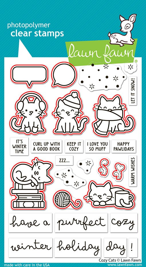 Lawn Fawn cozy cats lawn cuts