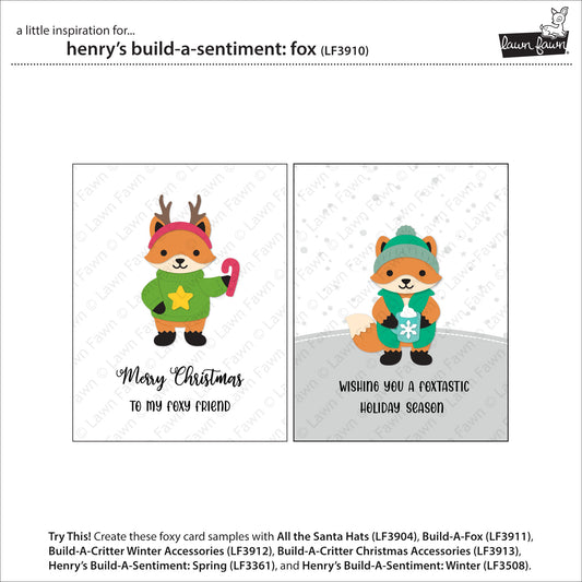 Lawn Fawn henry's build-a-sentiment: fox