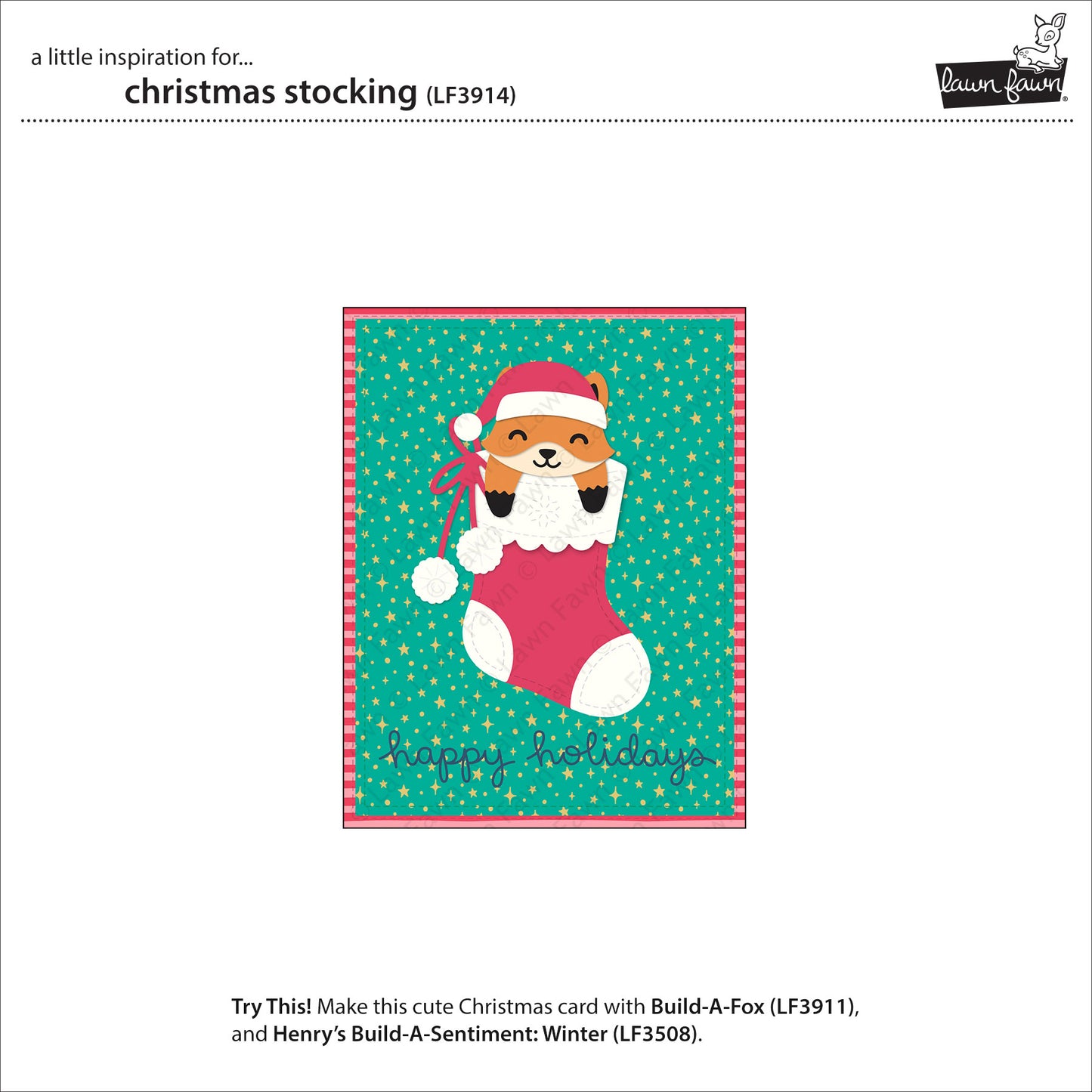 Lawn Fawn christmas stocking