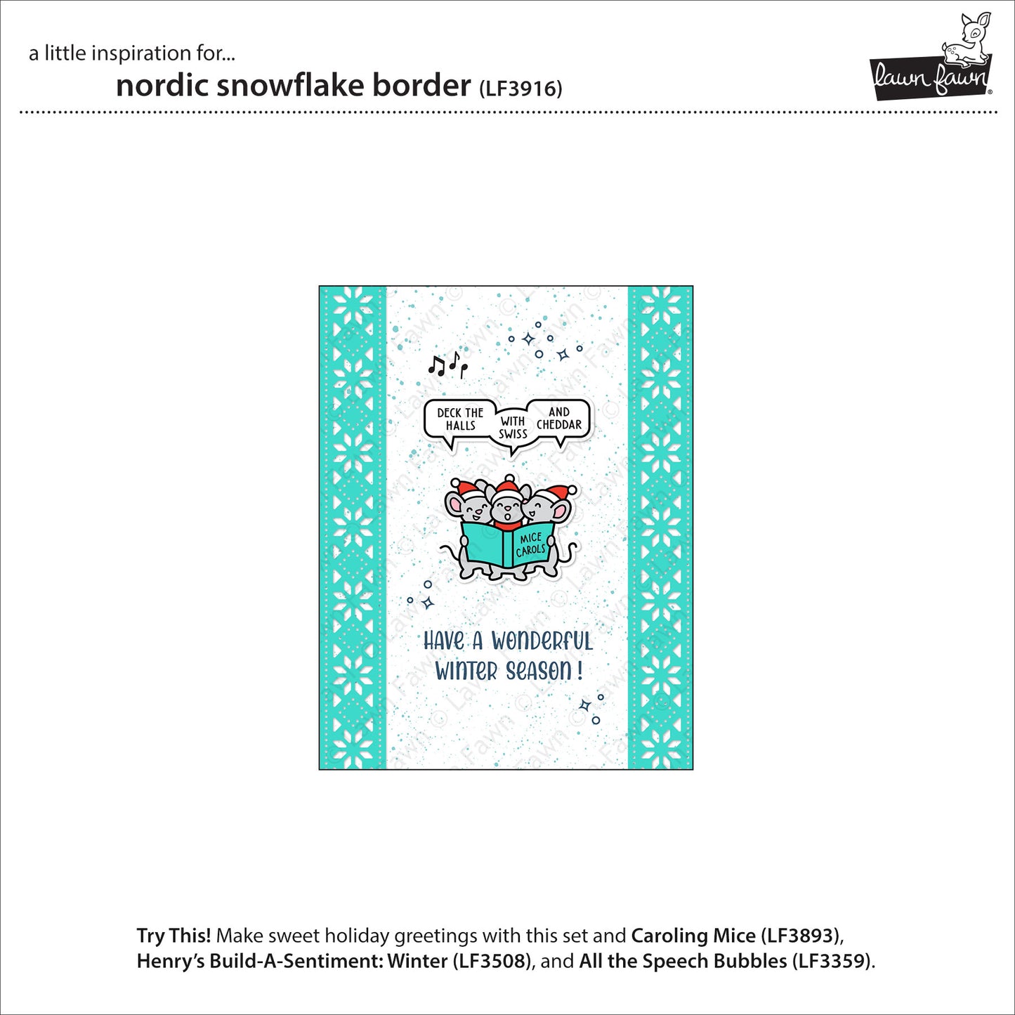 Lawn Fawn nordic snowflake border