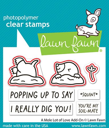 Lawn Fawn A mole lot of love add-on lawn cuts Outlinestanzen