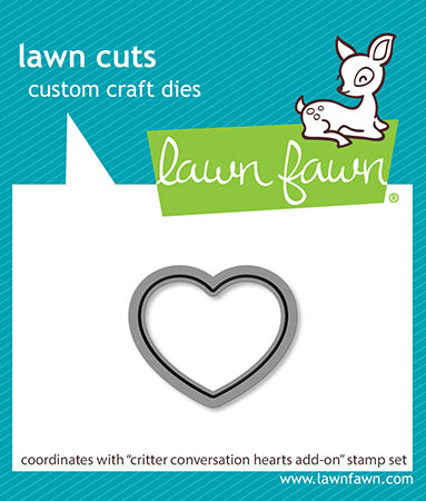 Lawn Fawn Critter conversation hearts add-on Stamp & Die Bundle