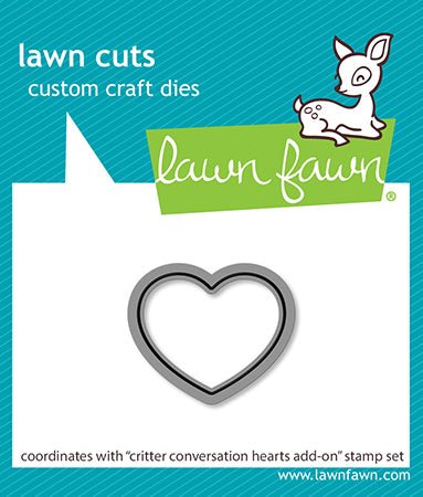 Lawn Fawn Critter conversation hearts add-on Stamp & Die Bundle