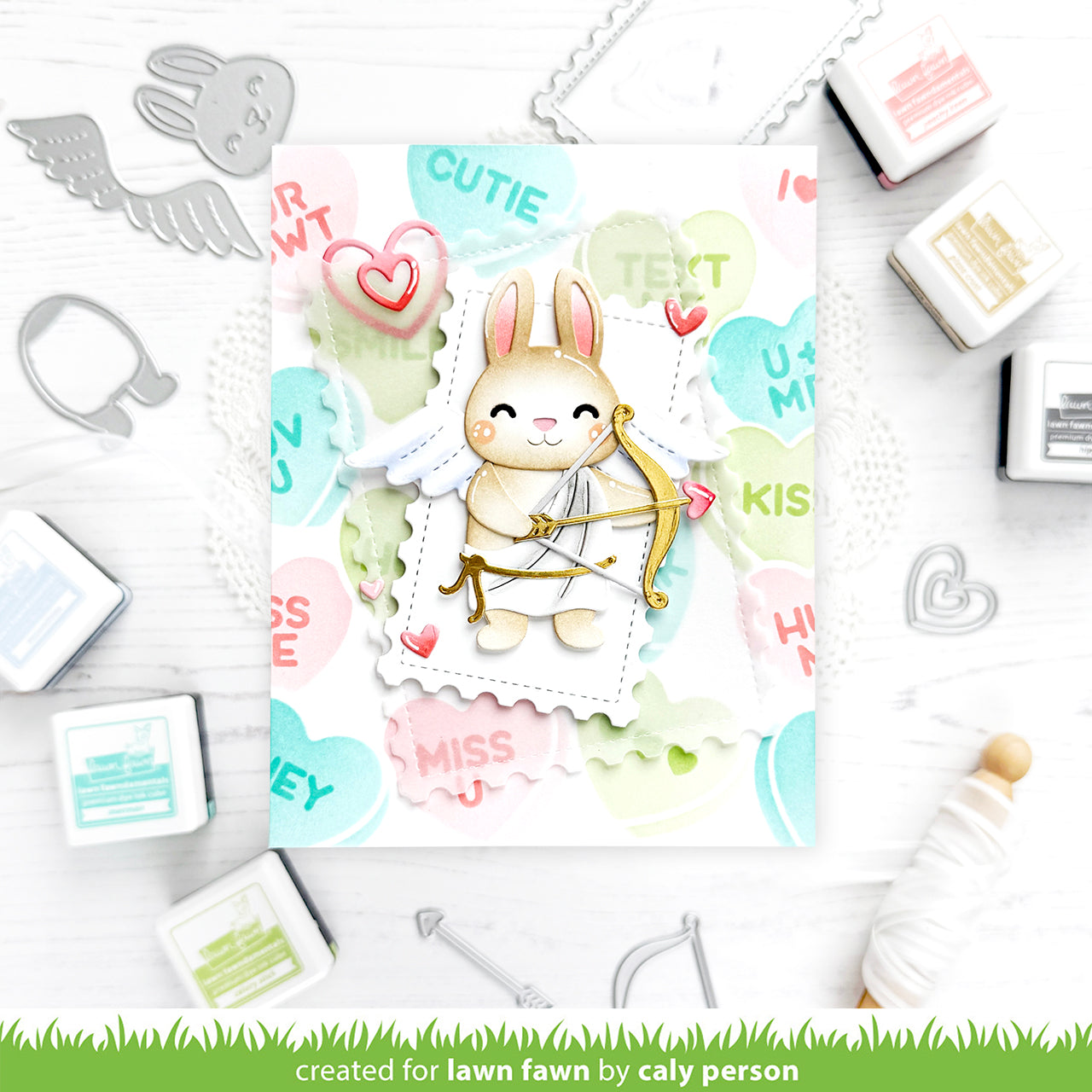 Lawn Fawn Build-a-critter valentine accessories Tierchen Extras zum Valentinstag Stand alone Stanzen