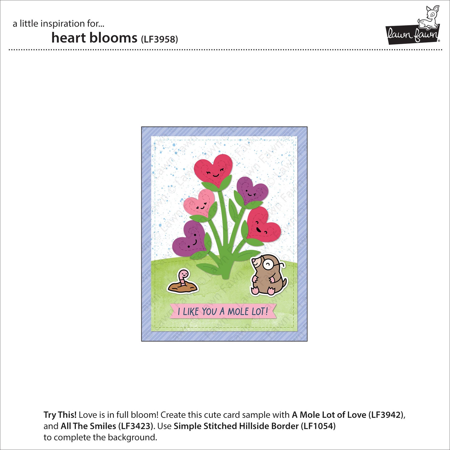Lawn Fawn Heart blooms Herzblüten Stand alone Stanzen