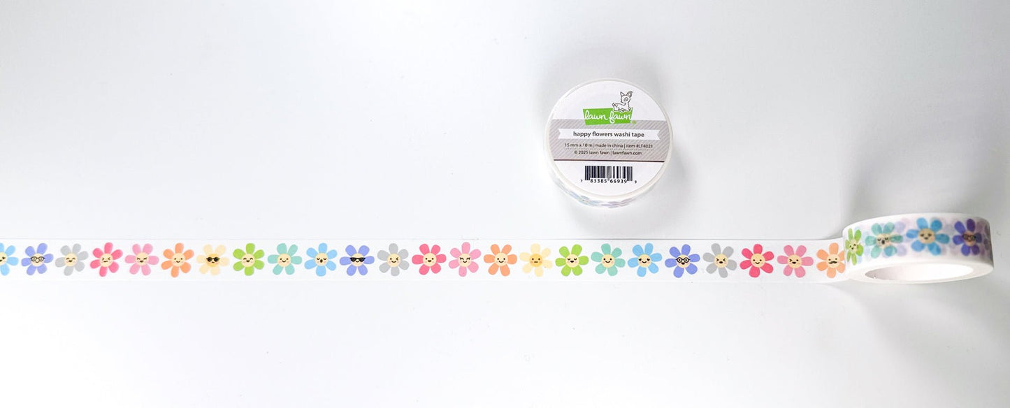Lawn Fawn happy flowers washi tape