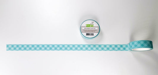 Lawn Fawn aqua gingham washi tape