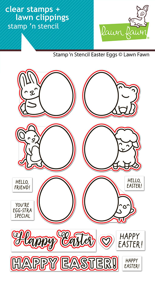 Lawn Fawn Stamp 'n Stencil Easter Eggs Stanzen