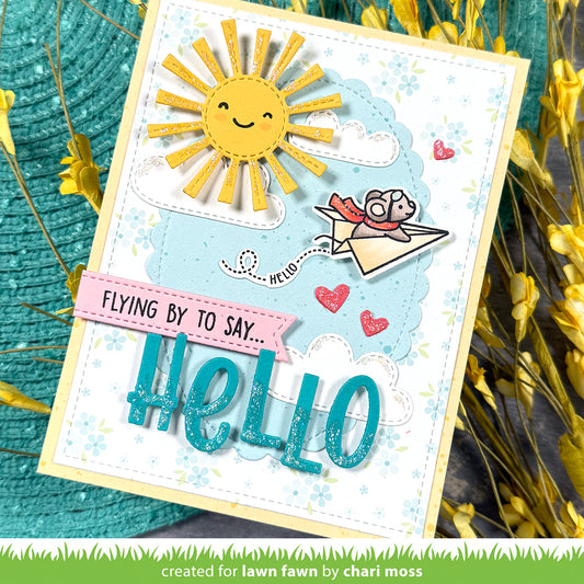 Lawn Fawn Have a Mice Flight 2x3 Clear Stamp Set