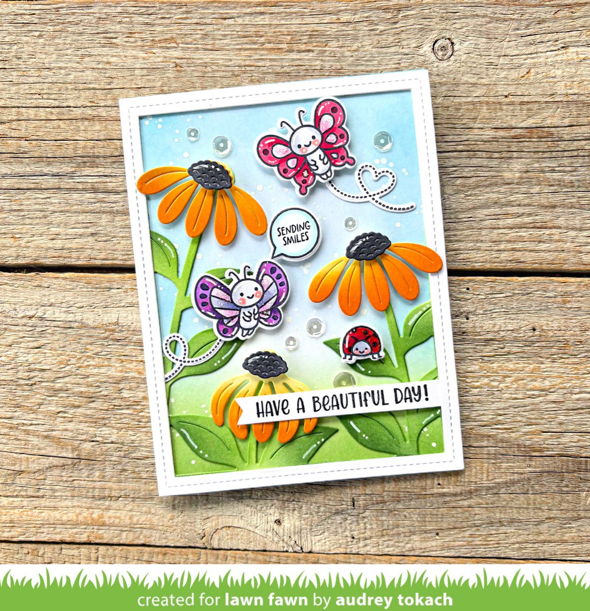 Lawn Fawn Big Blossom Backdrop: Portrait Stand alone Stanzen