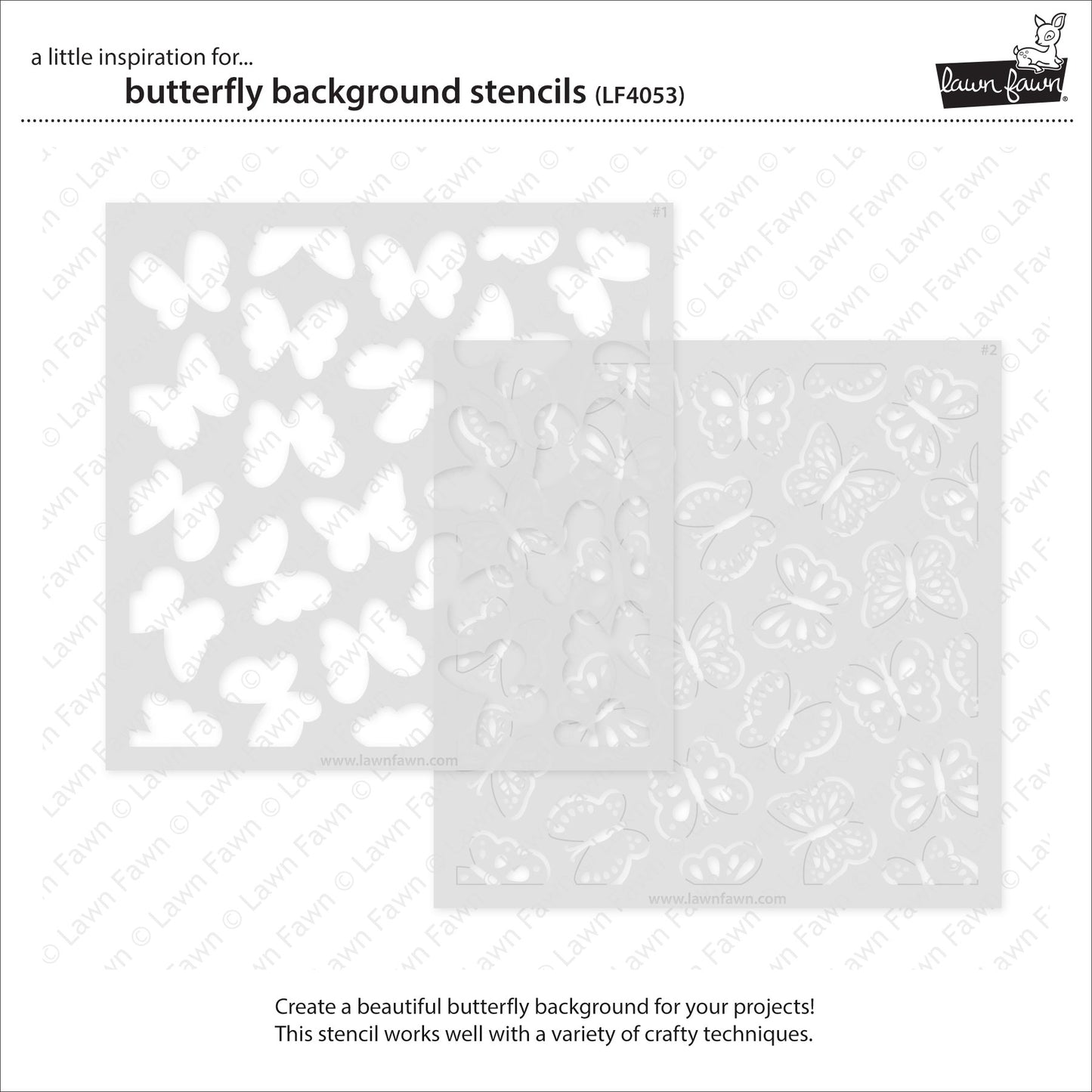 Lawn Fawn Butterfly Background Schablonen