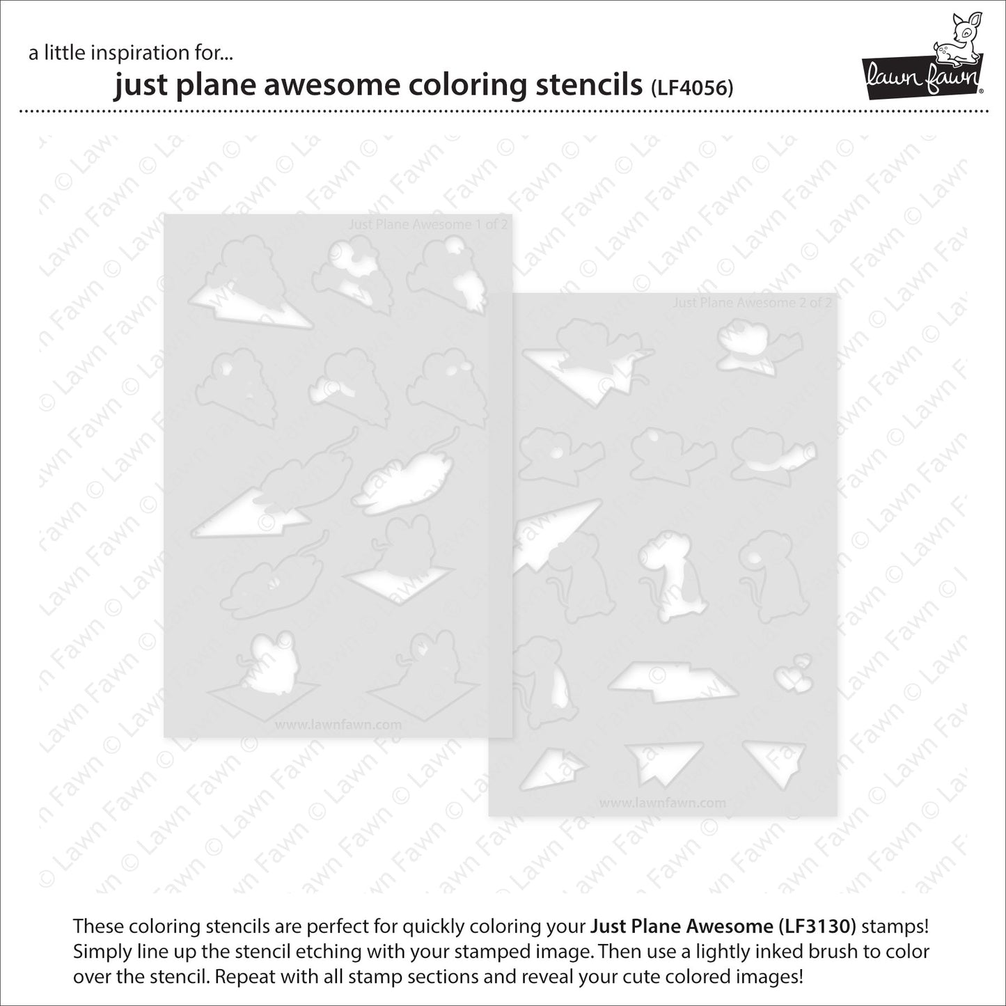 Lawn Fawn Just Plane Awesome Coloring Schablonen