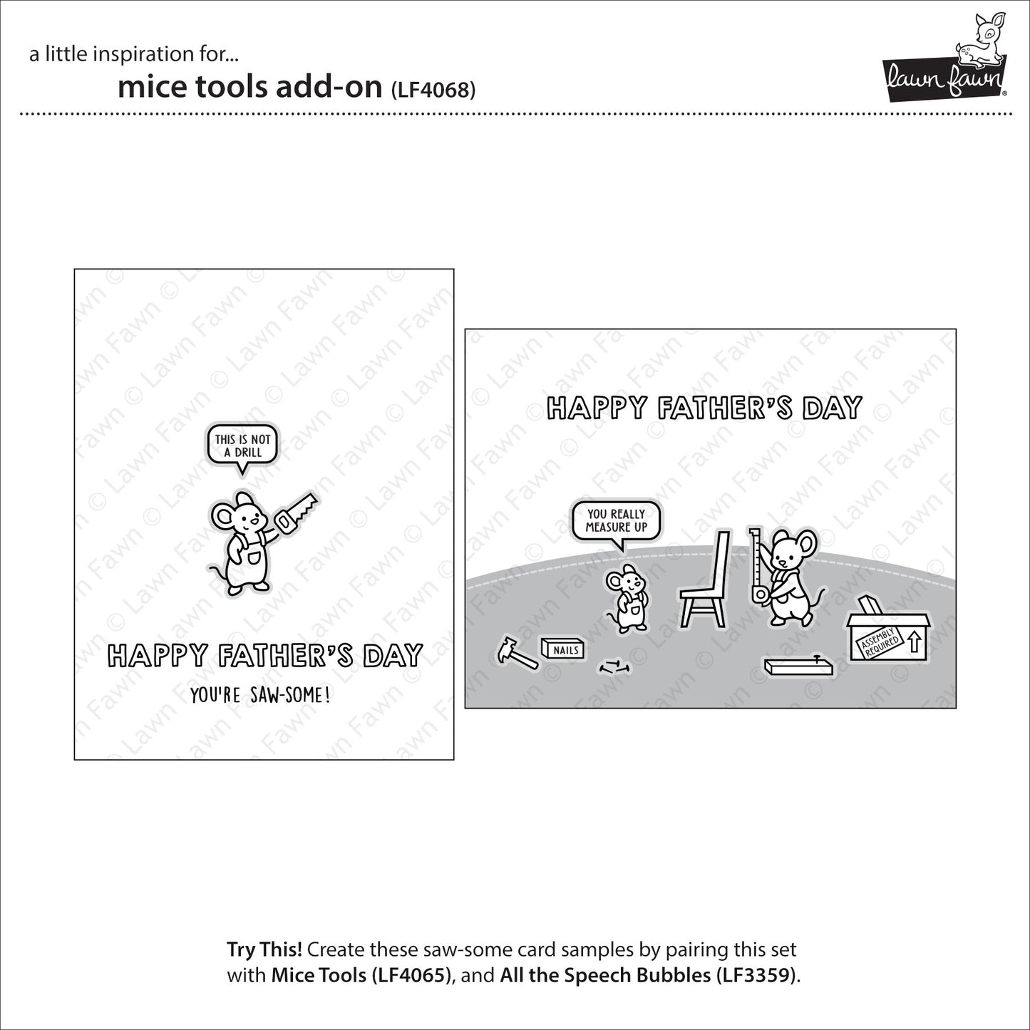 Lawn Fawn mice tools add-on