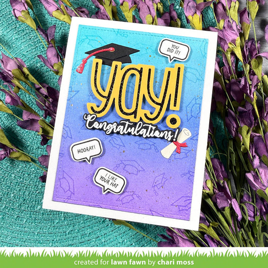 Lawn Fawn tiny sentiments: graduation