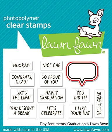 Lawn Fawn tiny sentiments: graduation lawn cuts
