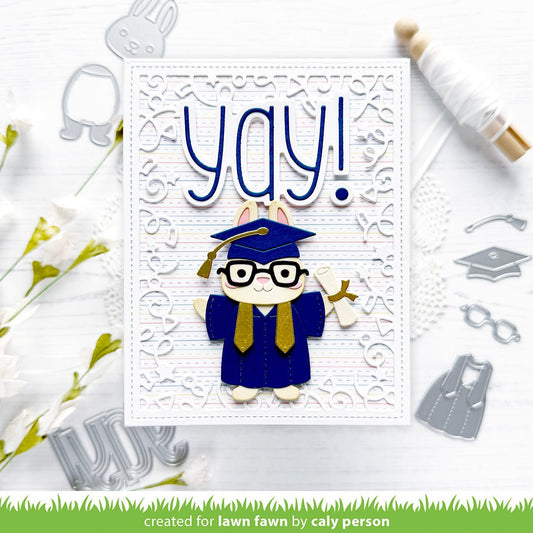 Lawn Fawn build-a-critter graduation accessories