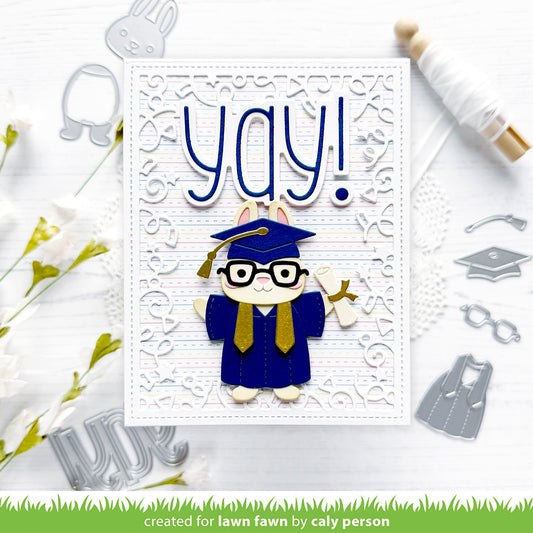 Lawn Fawn build-a-critter graduation accessories