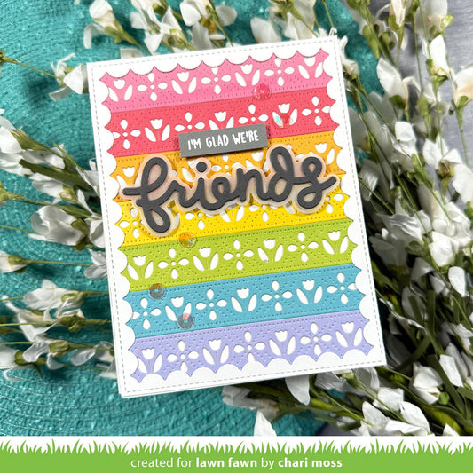 Lawn Fawn folksy tulip border