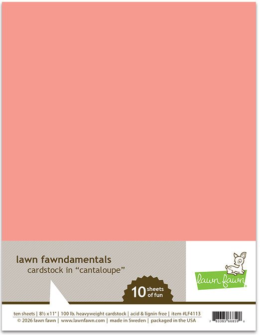 Lawn Fawn Cantaloupe Cardstock 8.5x11