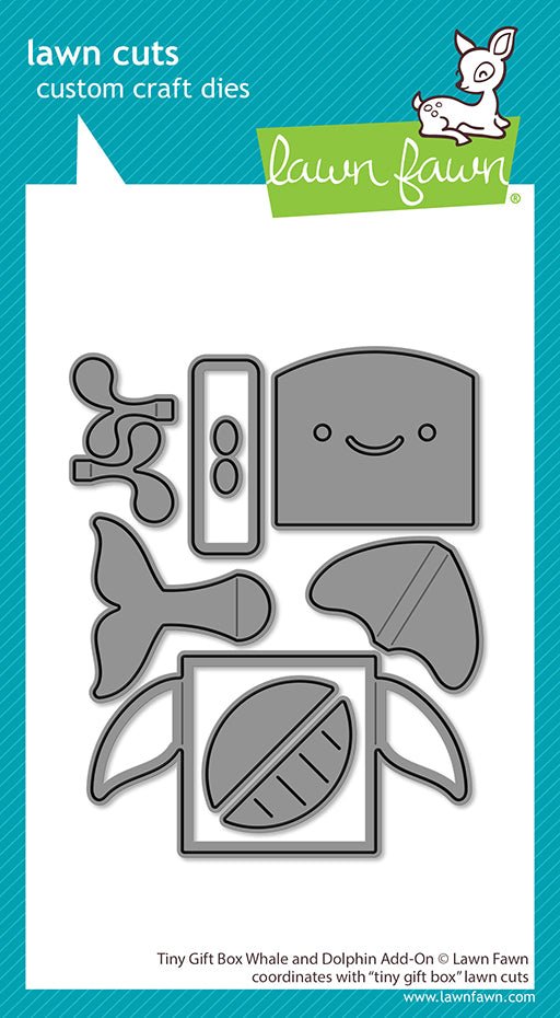 Lawn Fawn Tiny Gift Box Whale And Dolphin Add-On Stanzen