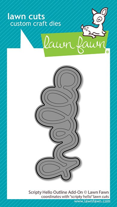 Lawn Fawn Scripty Hello Outline Add-On Stanzen