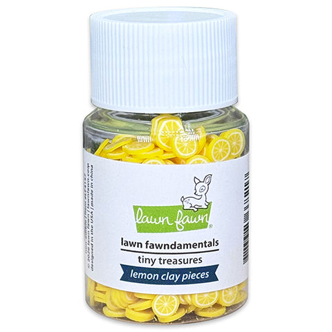 Flasche voll mit Lawn Fawn Lemon Clay Pieces Tiny Treasures