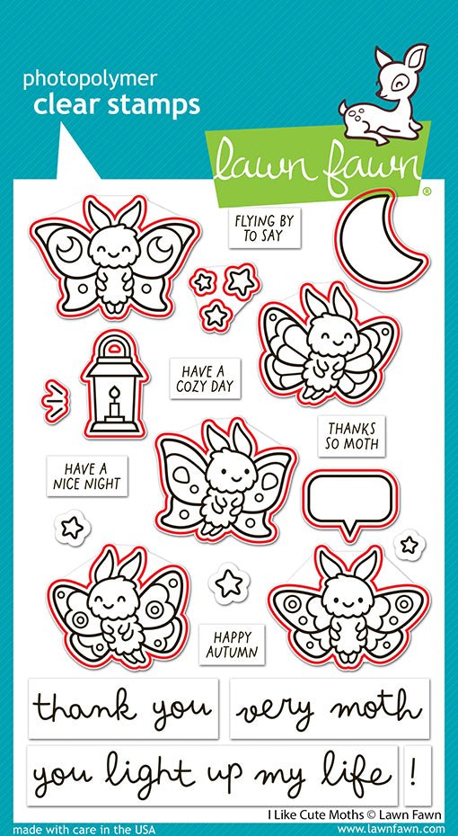 Lawn Fawn I Like Cute Moths Lawn Cuts Stanzen