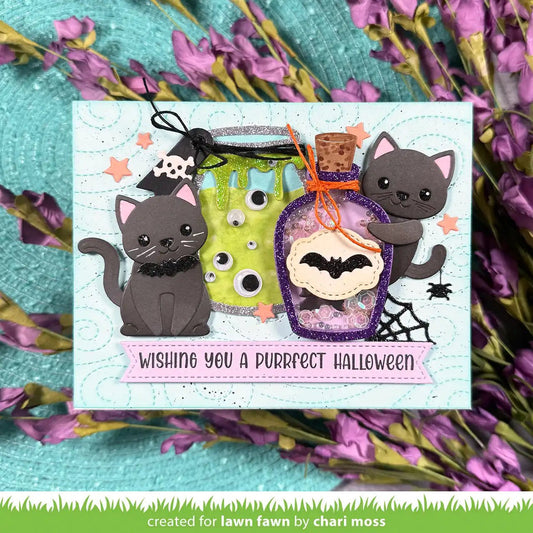 Lawn Fawn Henry's Build-a-Sentiment: Cat Clear Stamp Set 3x4
