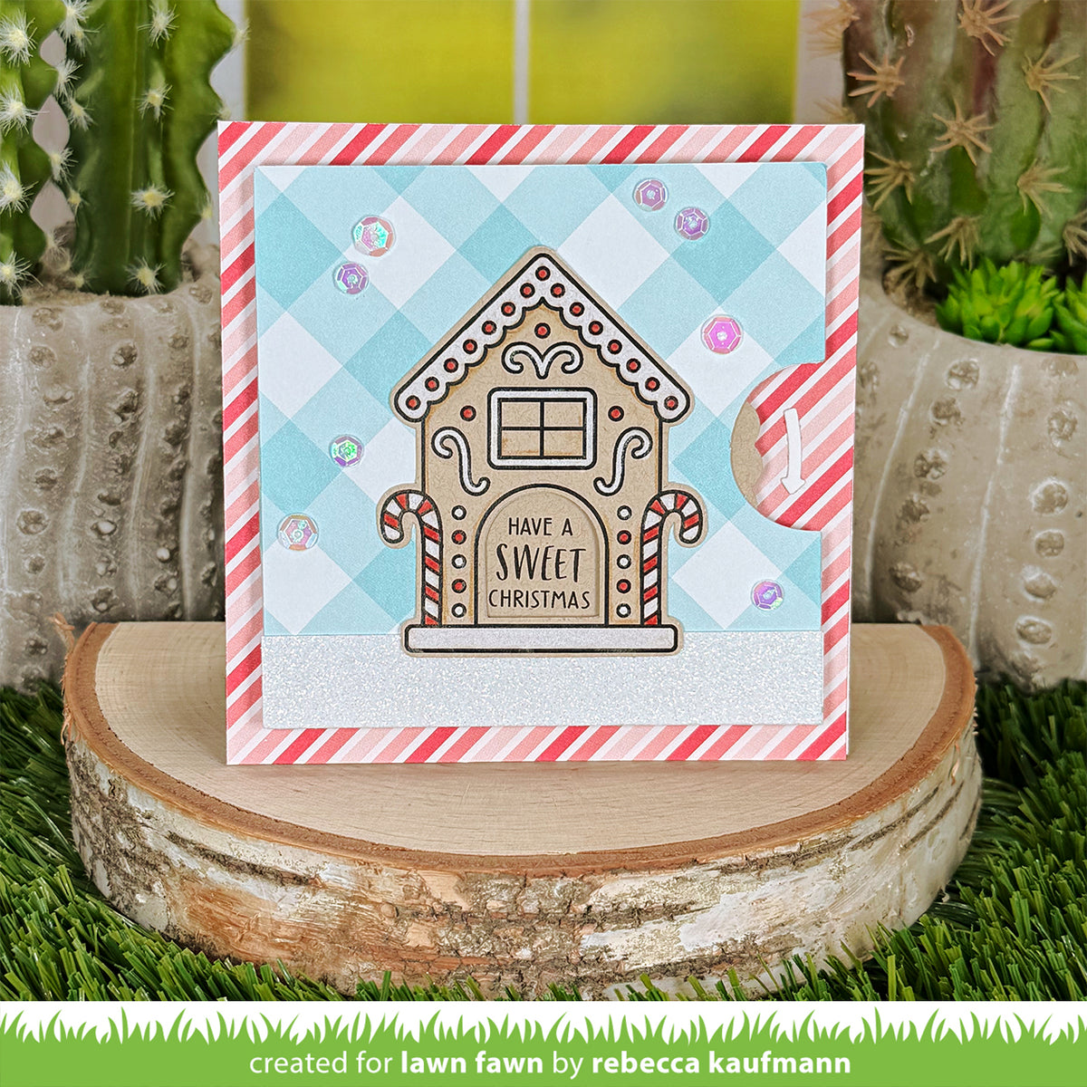 Lawn Fawn gingerbread house Stempelset 4x6 Produktbild 3