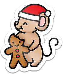 Lawn Fawn Gingerbread Mouse Vinyl Sticker