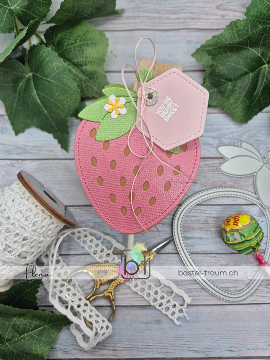 Lawn Fawn Stitched Strawberry Frame Stand Alone Stanze