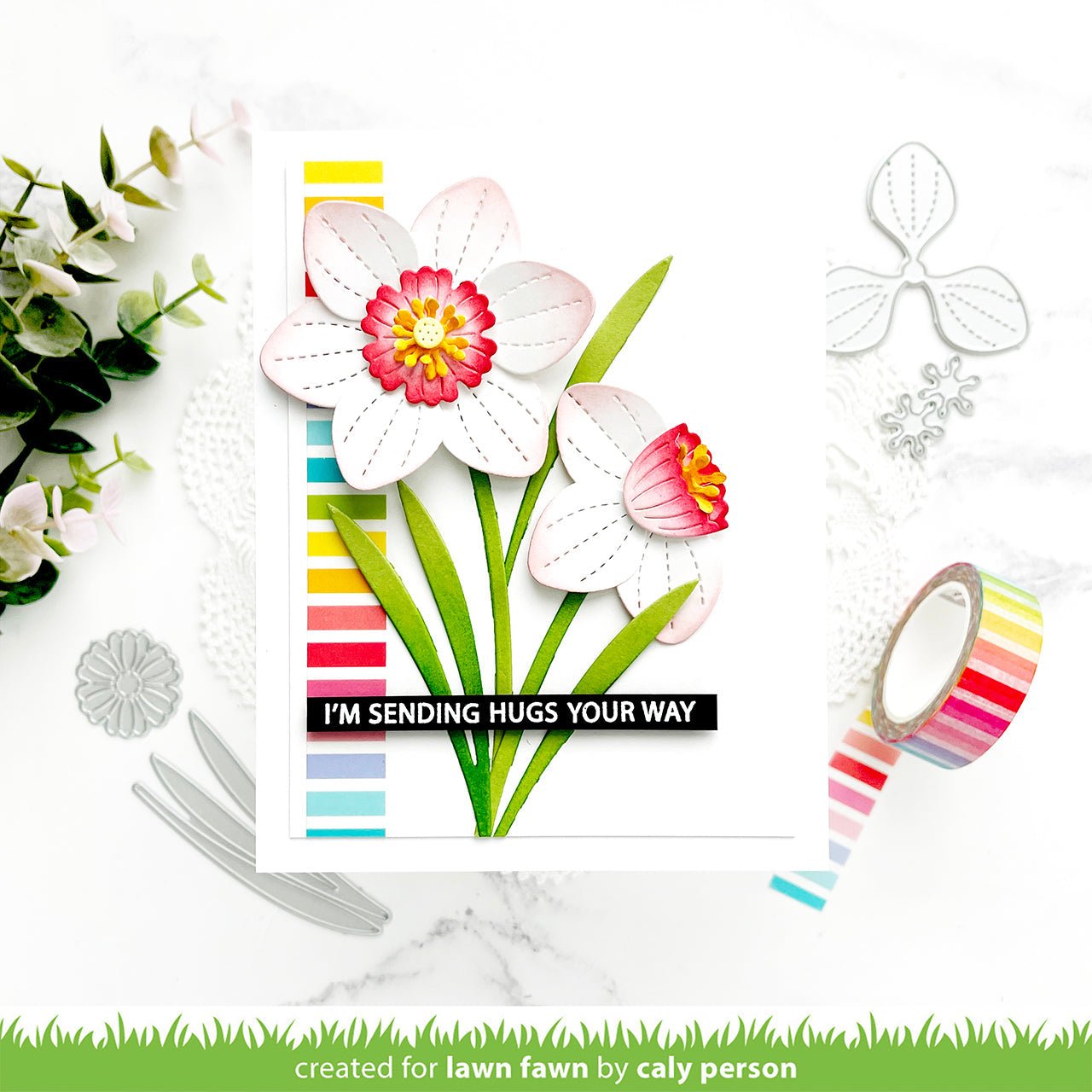 Lawn Fawn Vertical Rainbow Stripes Washi Tape
