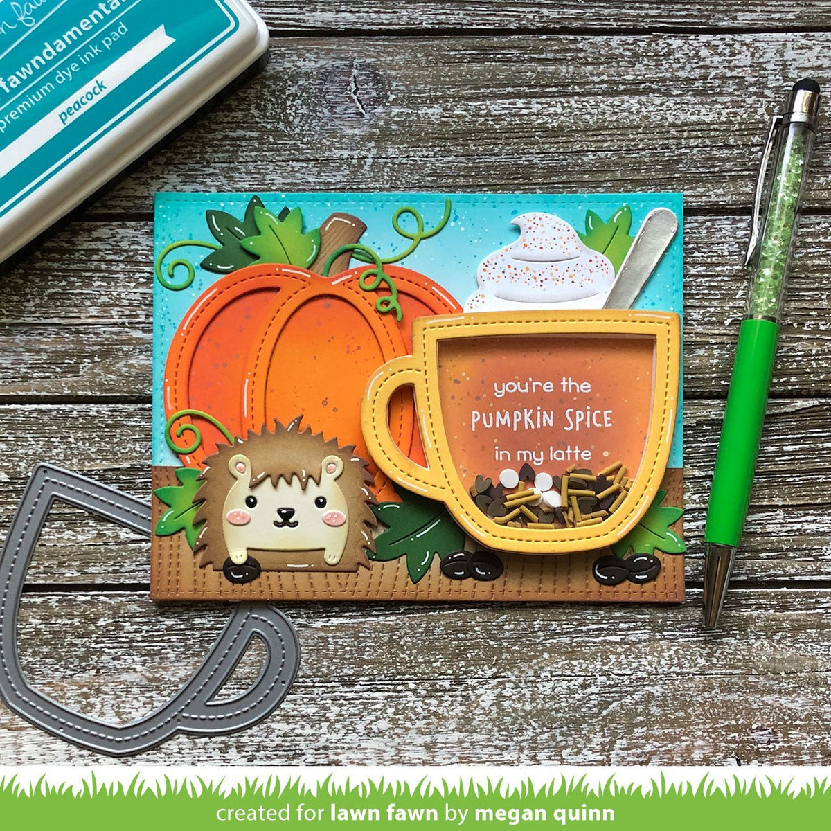 Lawn Fawn tiny gift box hedgehog add-on Stanzen