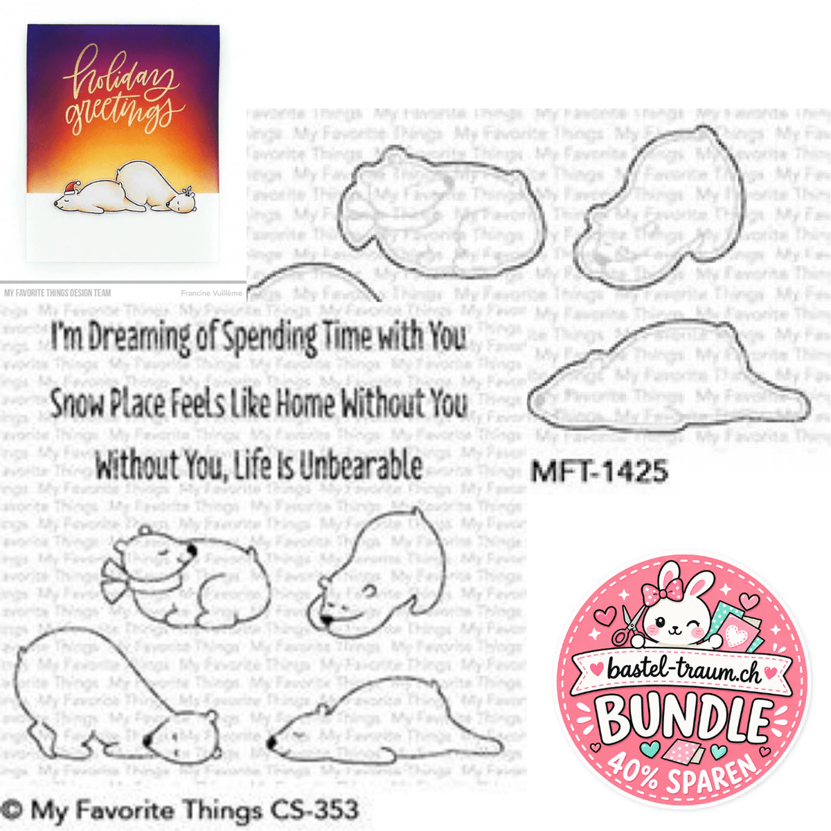 My Favorite Things Unbearably Cute Clear Stamps + Die-namics Stanzen