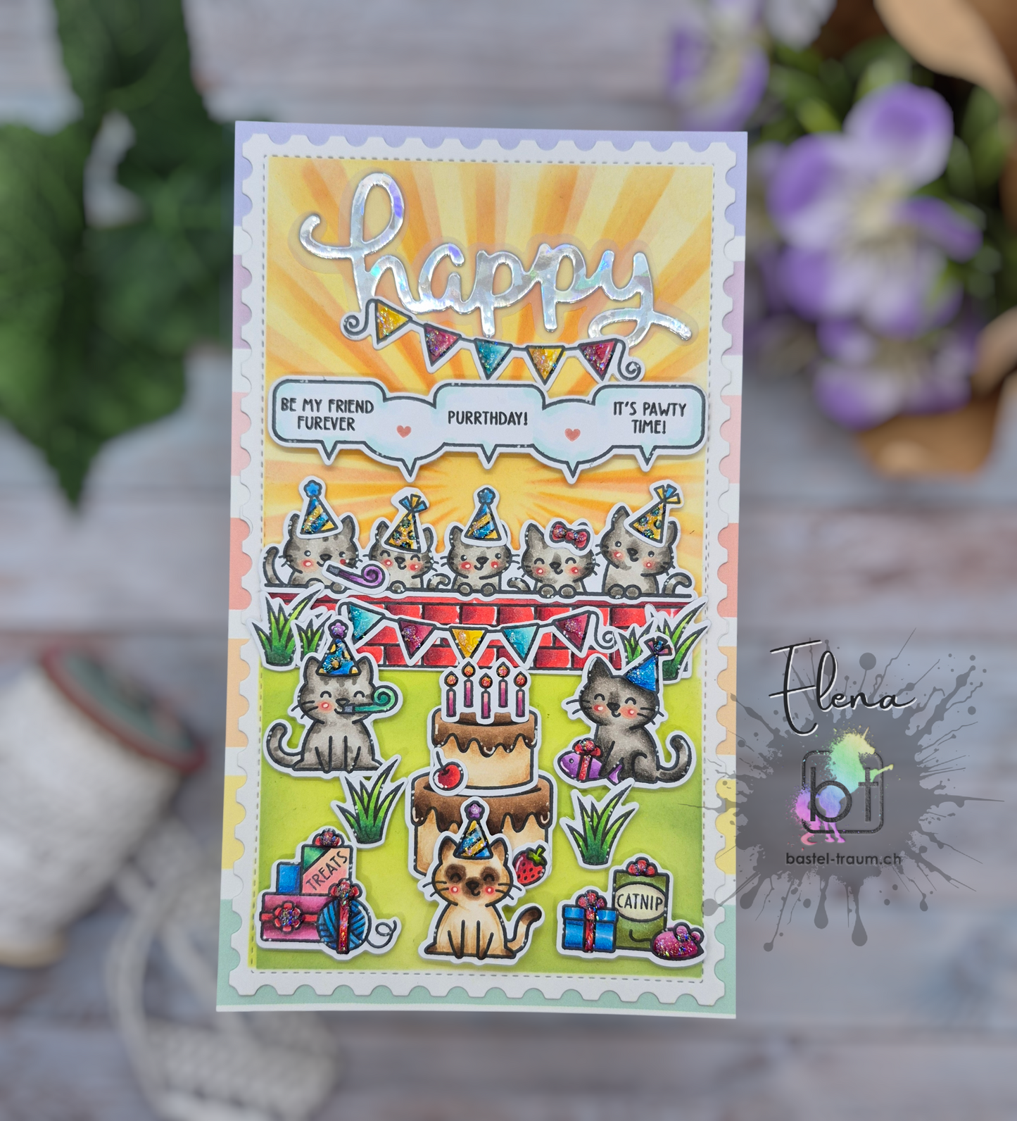 Lawn Fawn grassy hillside Layerset mit 3 Schablonen