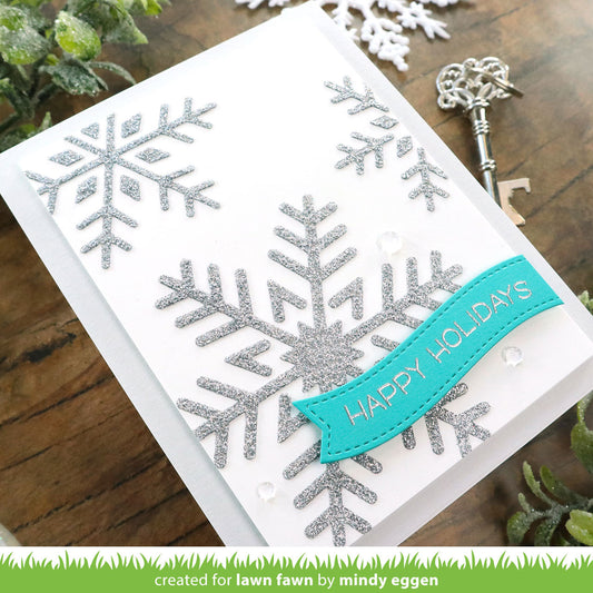 Lawn Fawn Stencil Schablone 15x15cm Snowflake trio stencil