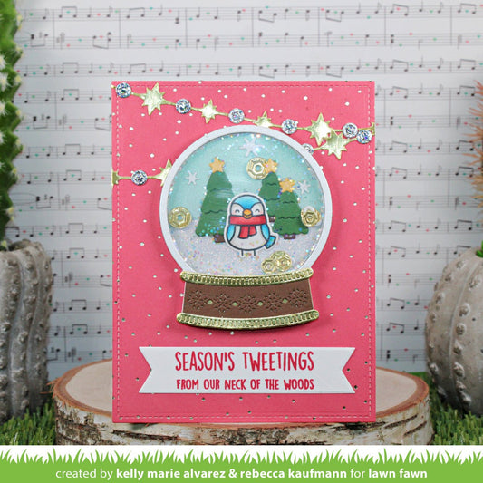 Lawn Fawn Sparkle Garland Borders Stand alone Stanzen