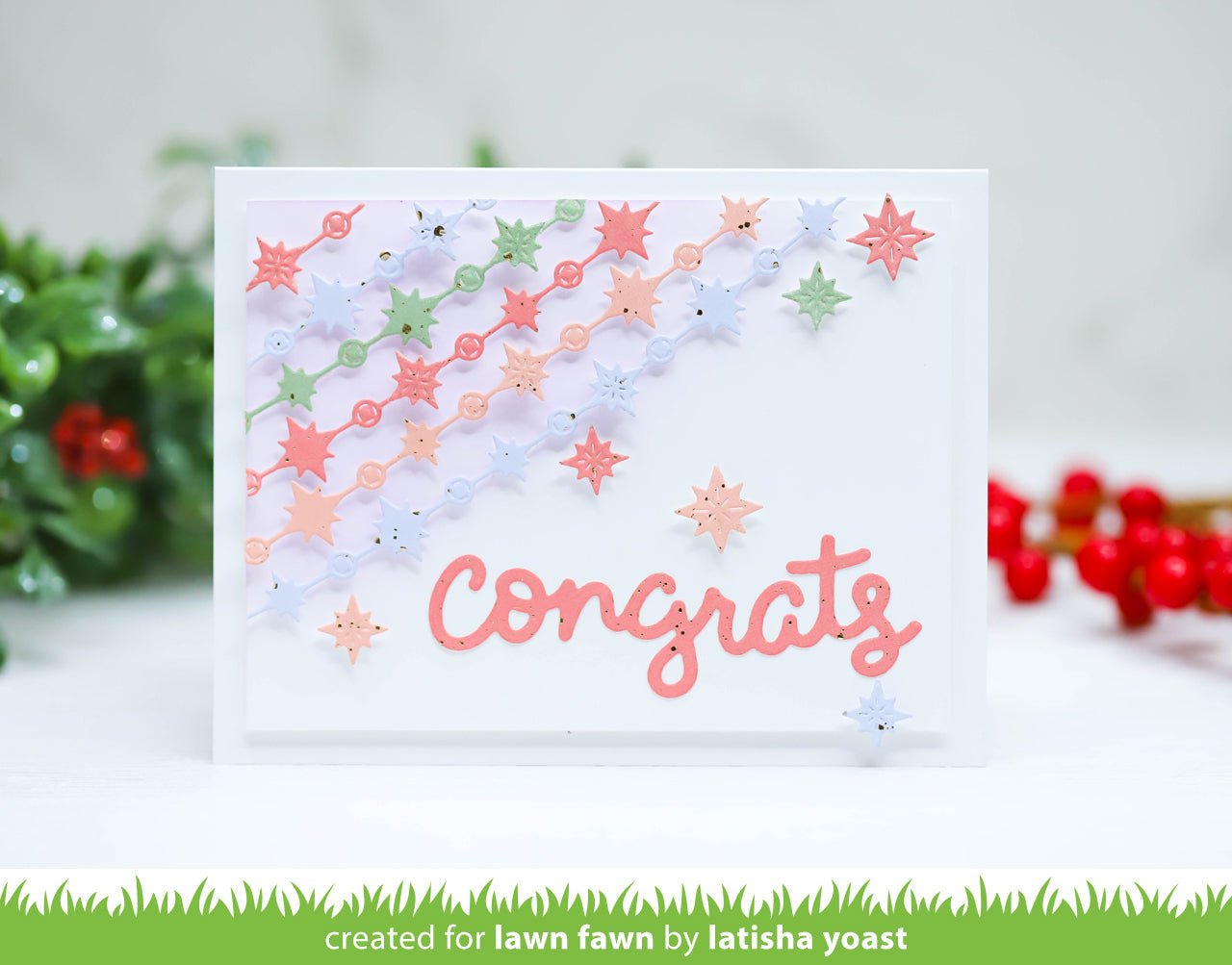 Lawn Fawn Sparkle Garland Borders Stand alone Stanzen