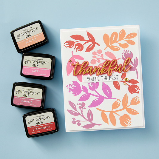 Spellbinders - Cheers to You Sentiments Press Plate & Die Set