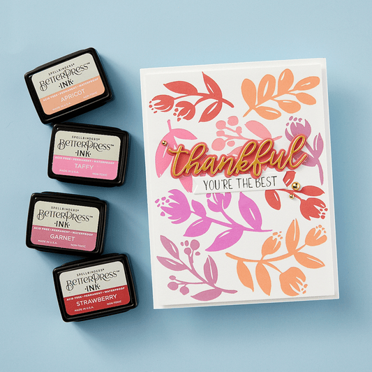 Spellbinders - Cheers to You Sentiments Press Plate & Die Set