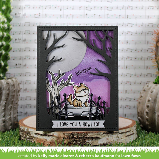 Lawn Fawn Spooky Forest Backdrop Stand alone Stanzen