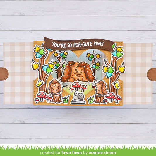 Lawn Fawn - Ta-da! diorama! Heart window add-on - Stand Alone Stanzen