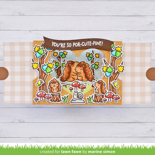 Lawn Fawn - Ta-da! diorama! Heart window add-on - Stand Alone Stanzen