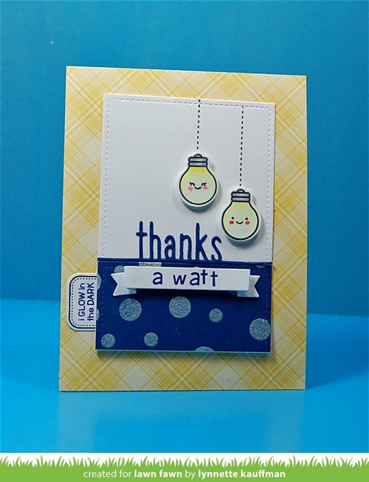 Lawn Fawn Thanks Line Border Stanze - Retiring soon!
