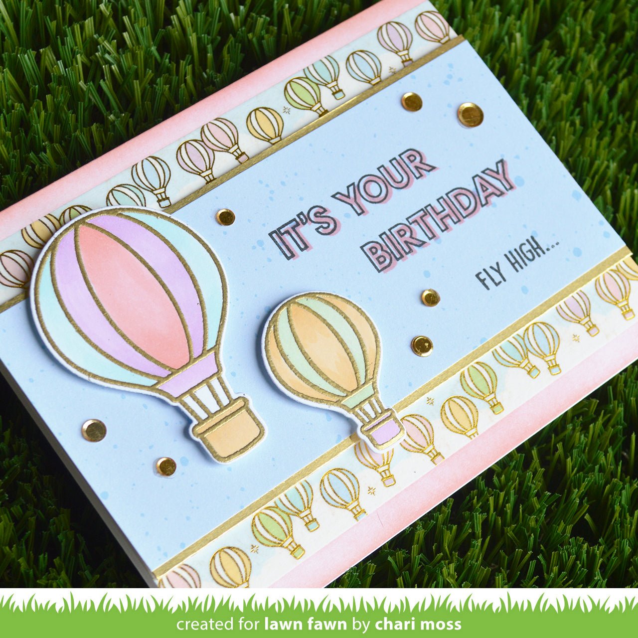 Lawn Fawn Up and away foiled Washi Tape